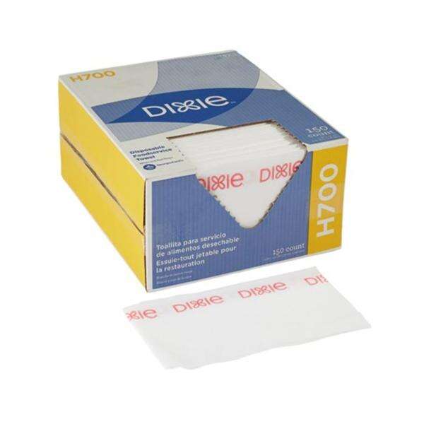 Towel Food Service Dixie White/Red Stripe 150/Ca